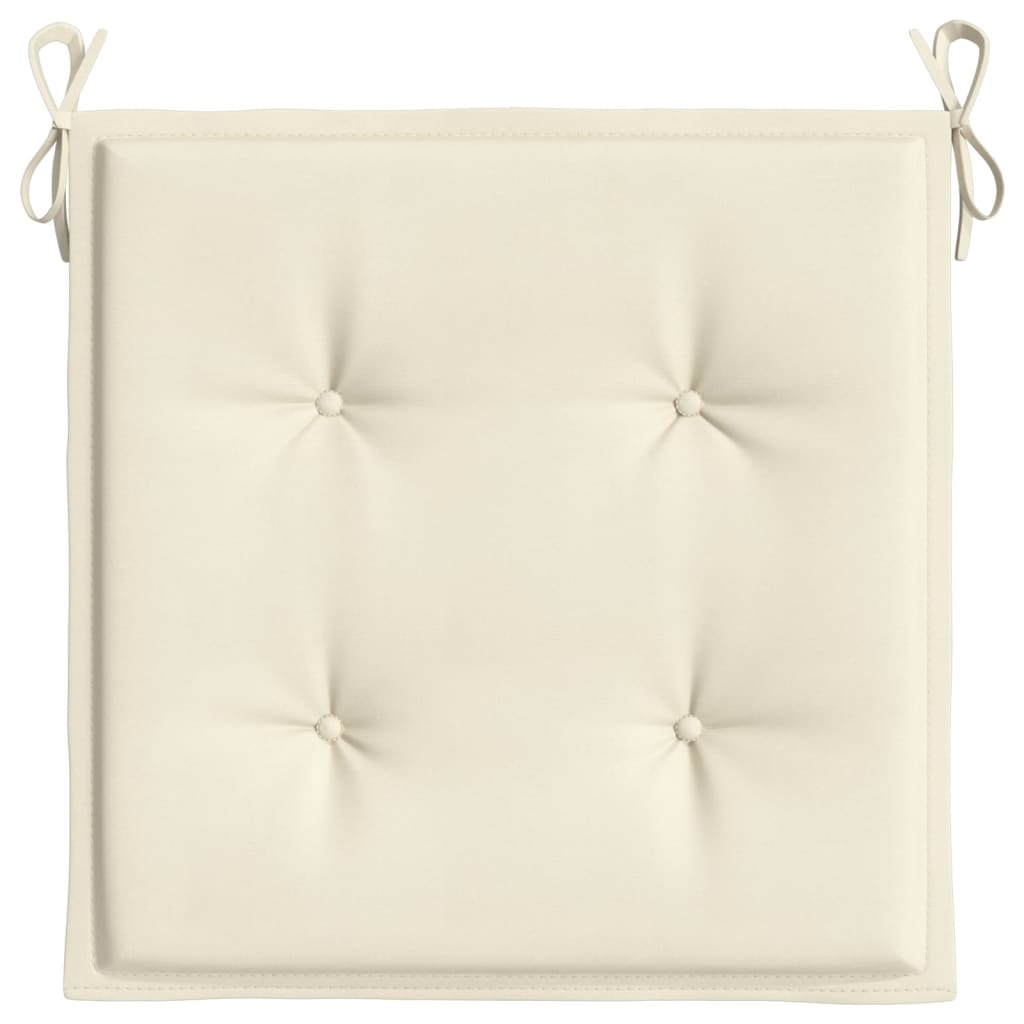 Garden Chair Cushions 4 pcs Cream 19.7"x19.7"x1.6" Oxford Fabric