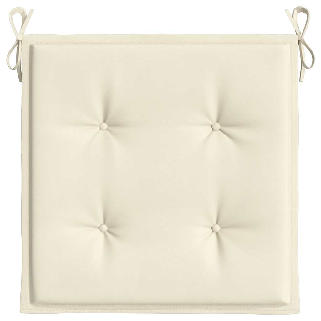 Garden Chair Cushions 6 pcs Cream 19.7"x19.7"x0.8" Oxford Fabric