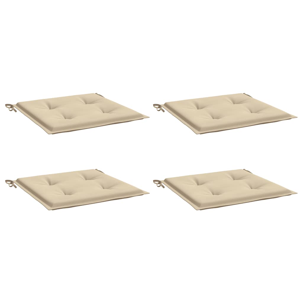 Garden Chair Cushions 4 pcs Beige 19.7"x19.7"x1.6" Oxford Fabric