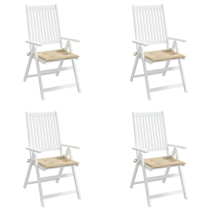 Garden Chair Cushions 4 pcs Beige 19.7"x19.7"x1.6" Oxford Fabric