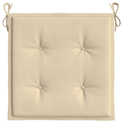 Garden Chair Cushions 6 pcs Beige 19.7"x19.7"x1.6" Oxford Fabric