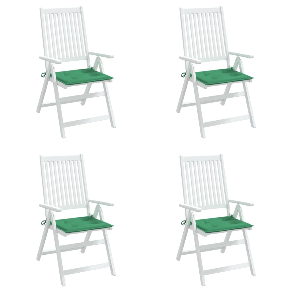 Garden Chair Cushions 4 pcs Green 19.7"x19.7"x1.6" Oxford Fabric