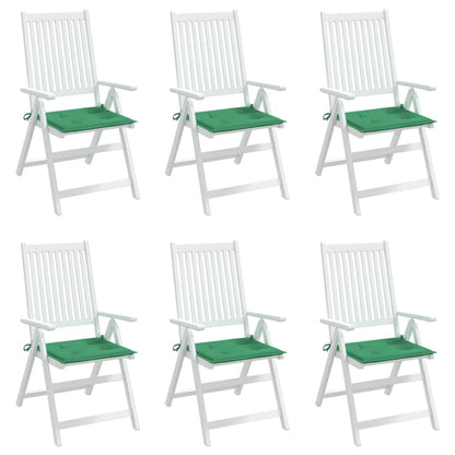 Garden Chair Cushions 6 pcs Green 19.7"x19.7"x1.6" Oxford Fabric