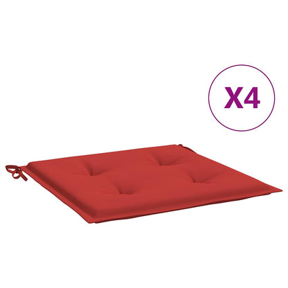Garden Chair Cushions 4 pcs Red 19.7"x19.7"x1.6" Oxford Fabric