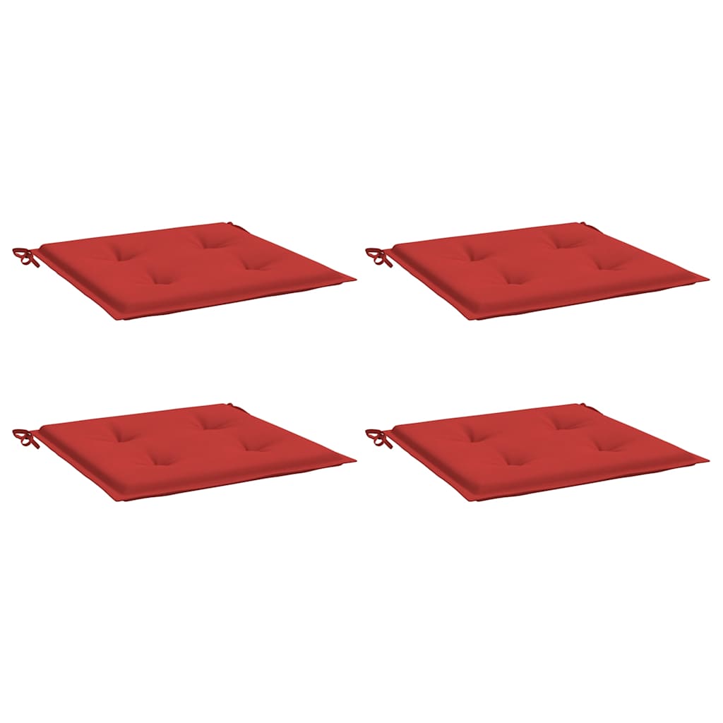 Garden Chair Cushions 4 pcs Red 19.7"x19.7"x1.6" Oxford Fabric