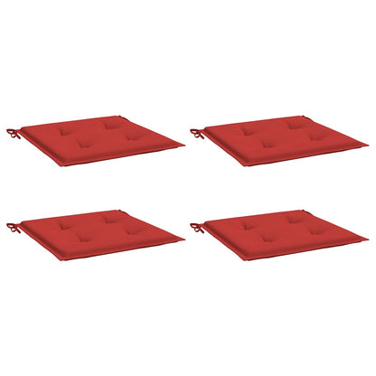 Garden Chair Cushions 4 pcs Red 19.7"x19.7"x1.6" Oxford Fabric