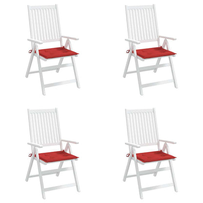 Garden Chair Cushions 4 pcs Red 19.7"x19.7"x1.6" Oxford Fabric
