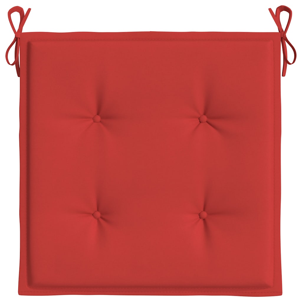 Garden Chair Cushions 4 pcs Red 19.7"x19.7"x1.6" Oxford Fabric