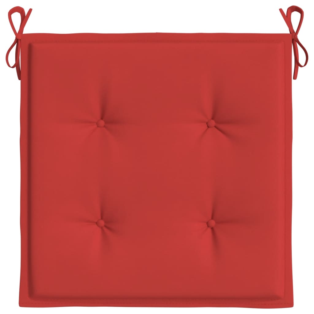 Garden Chair Cushions 6 pcs Red 19.7"x19.7"x1.6" Oxford Fabric