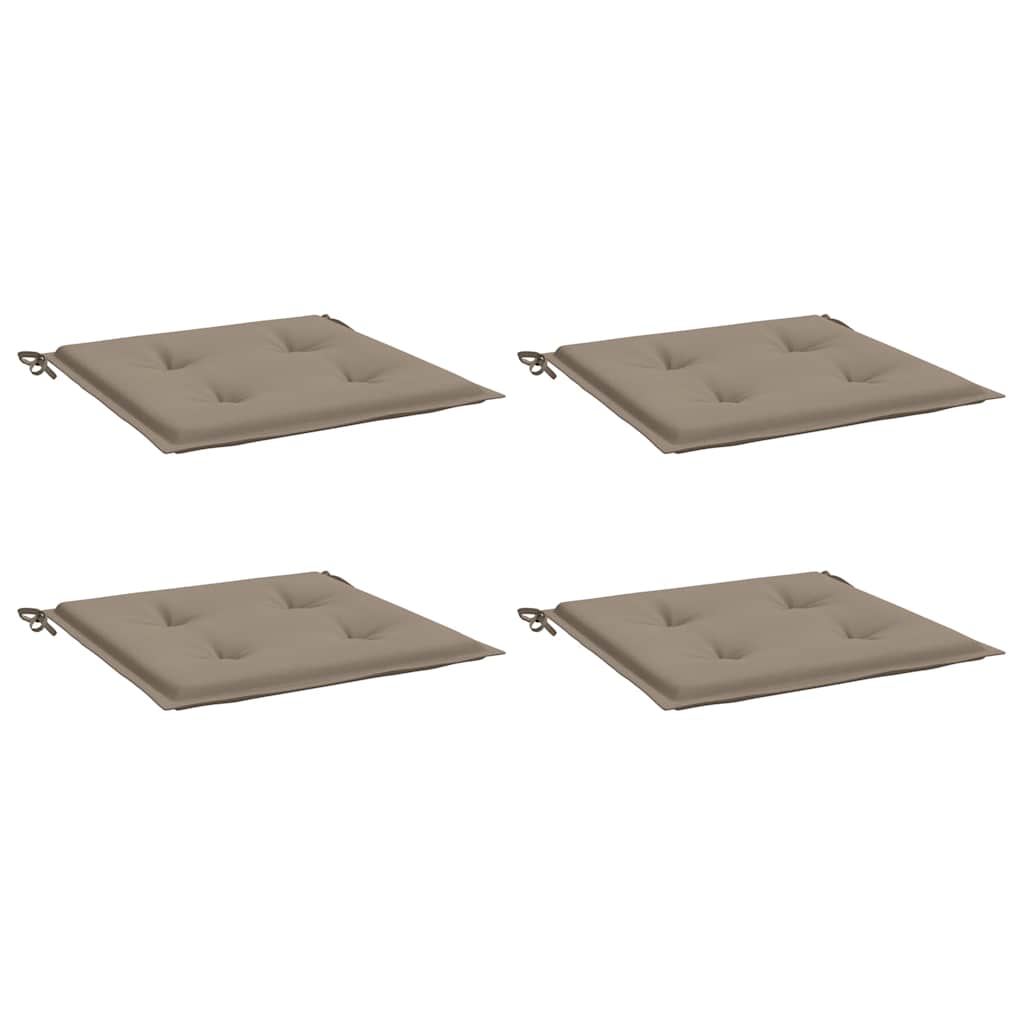 Garden Chair Cushions 4 pcs Taupe 19.7"x19.7"x1.6" Oxford Fabric
