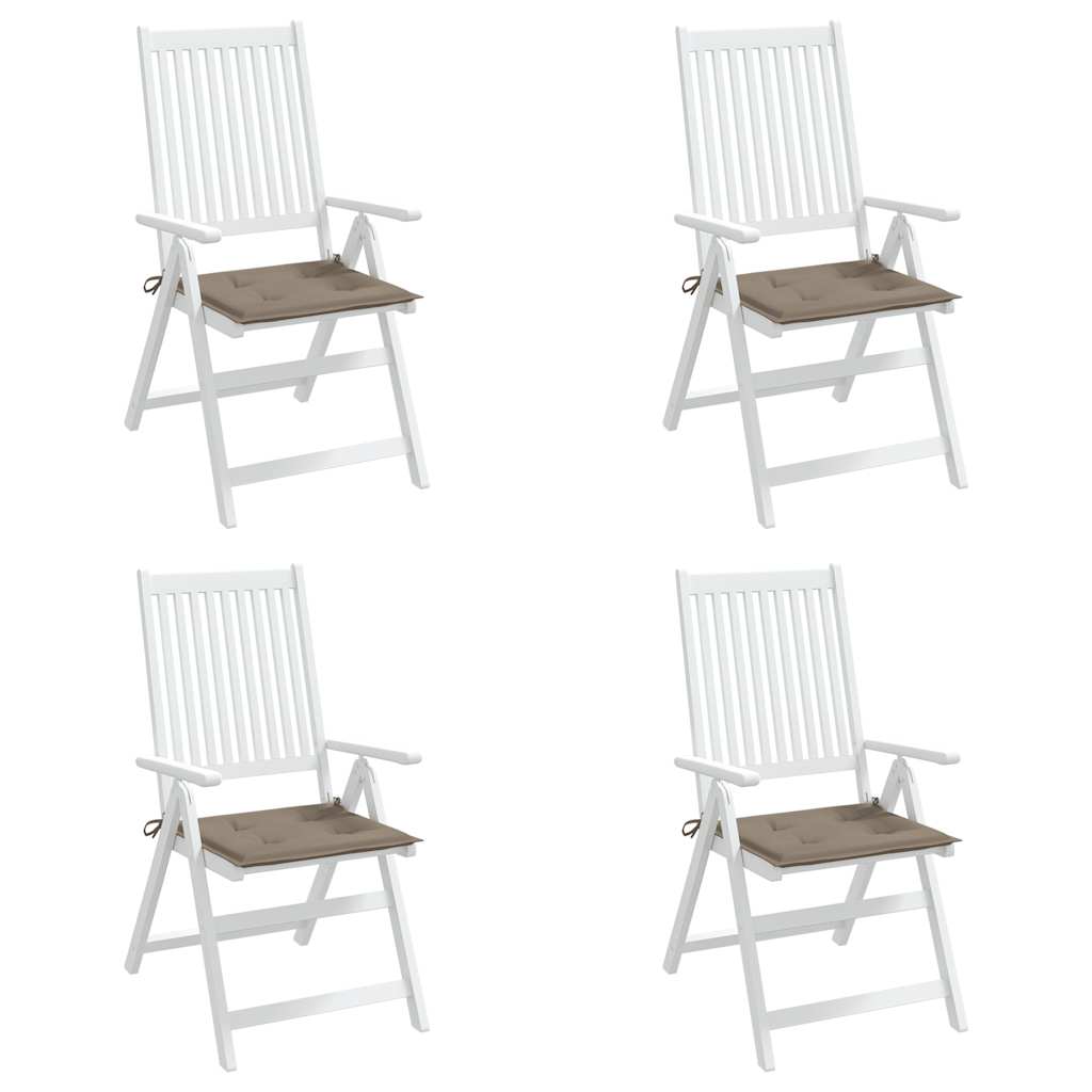 Garden Chair Cushions 4 pcs Taupe 19.7"x19.7"x1.6" Oxford Fabric