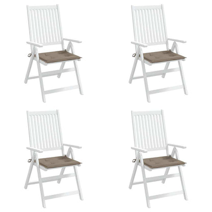 Garden Chair Cushions 4 pcs Taupe 19.7"x19.7"x1.6" Oxford Fabric