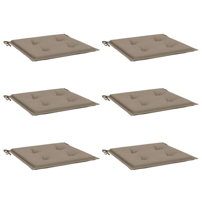 Garden Chair Cushions 6 pcs Taupe 19.7"x19.7"x1.6" Oxford Fabric