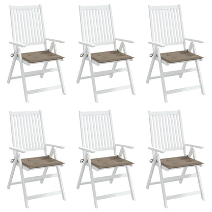 Garden Chair Cushions 6 pcs Taupe 19.7"x19.7"x1.6" Oxford Fabric