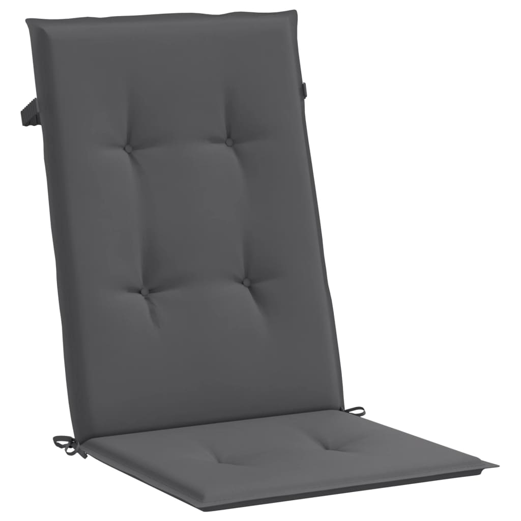 Garden Highback Chair Cushions 6 pcs Anthracite 47.2"x19.7"x1.2" Fabric