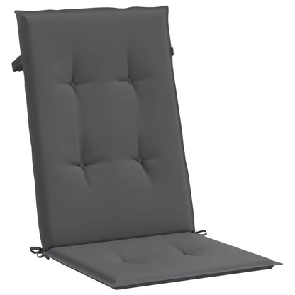 Garden Highback Chair Cushions 6 pcs Anthracite 47.2"x19.7"x1.2" Fabric