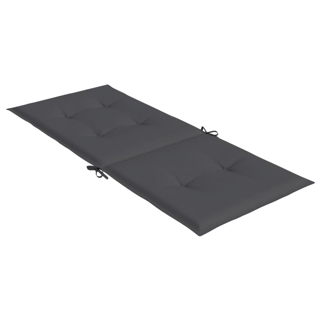 Garden Highback Chair Cushions 6 pcs Anthracite 47.2"x19.7"x1.2" Fabric