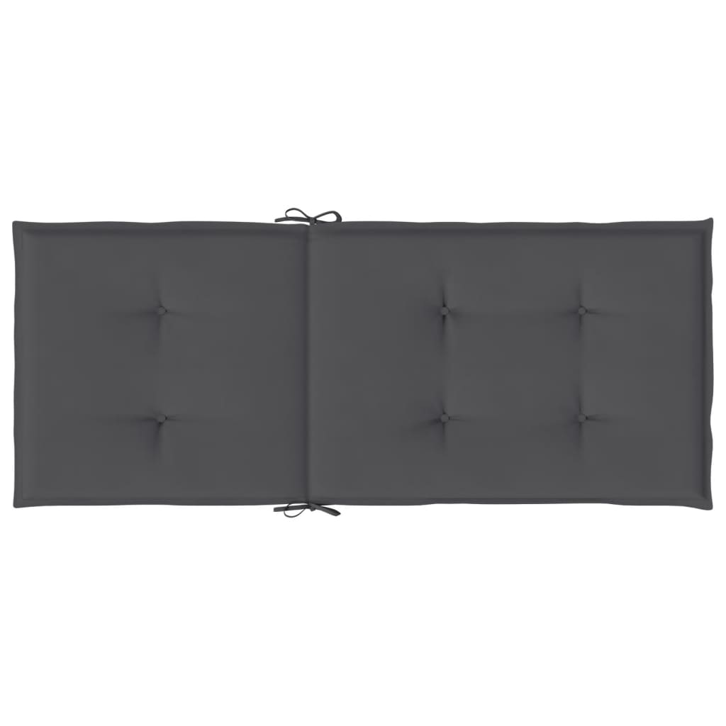 Garden Highback Chair Cushions 6 pcs Anthracite 47.2"x19.7"x1.2" Fabric