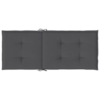 Garden Highback Chair Cushions 6 pcs Anthracite 47.2"x19.7"x1.2" Fabric