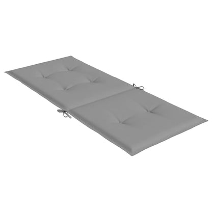 Garden Highback Chair Cushions 6 pcs Gray 47.2"x19.7"x1.2" Fabric