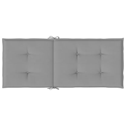 Garden Highback Chair Cushions 6 pcs Gray 47.2"x19.7"x1.2" Fabric