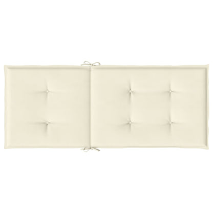 Garden Highback Chair Cushions 6 pcs Cream 47.2"x19.7"x1.2" Fabric