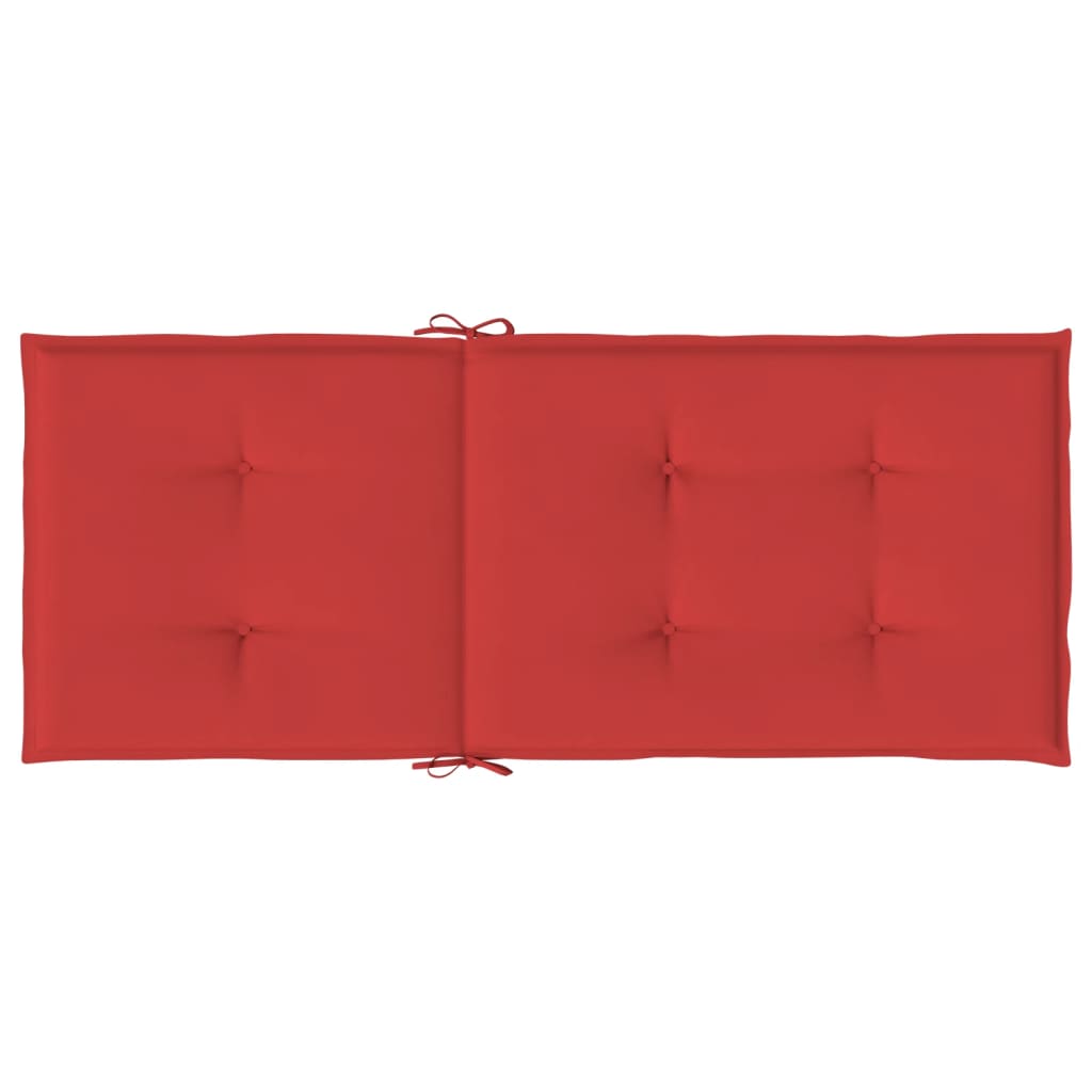 Garden Highback Chair Cushions 6 pcs Red 47.2"x19.7"x1.2" Fabric