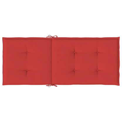 Garden Highback Chair Cushions 6 pcs Red 47.2"x19.7"x1.2" Fabric