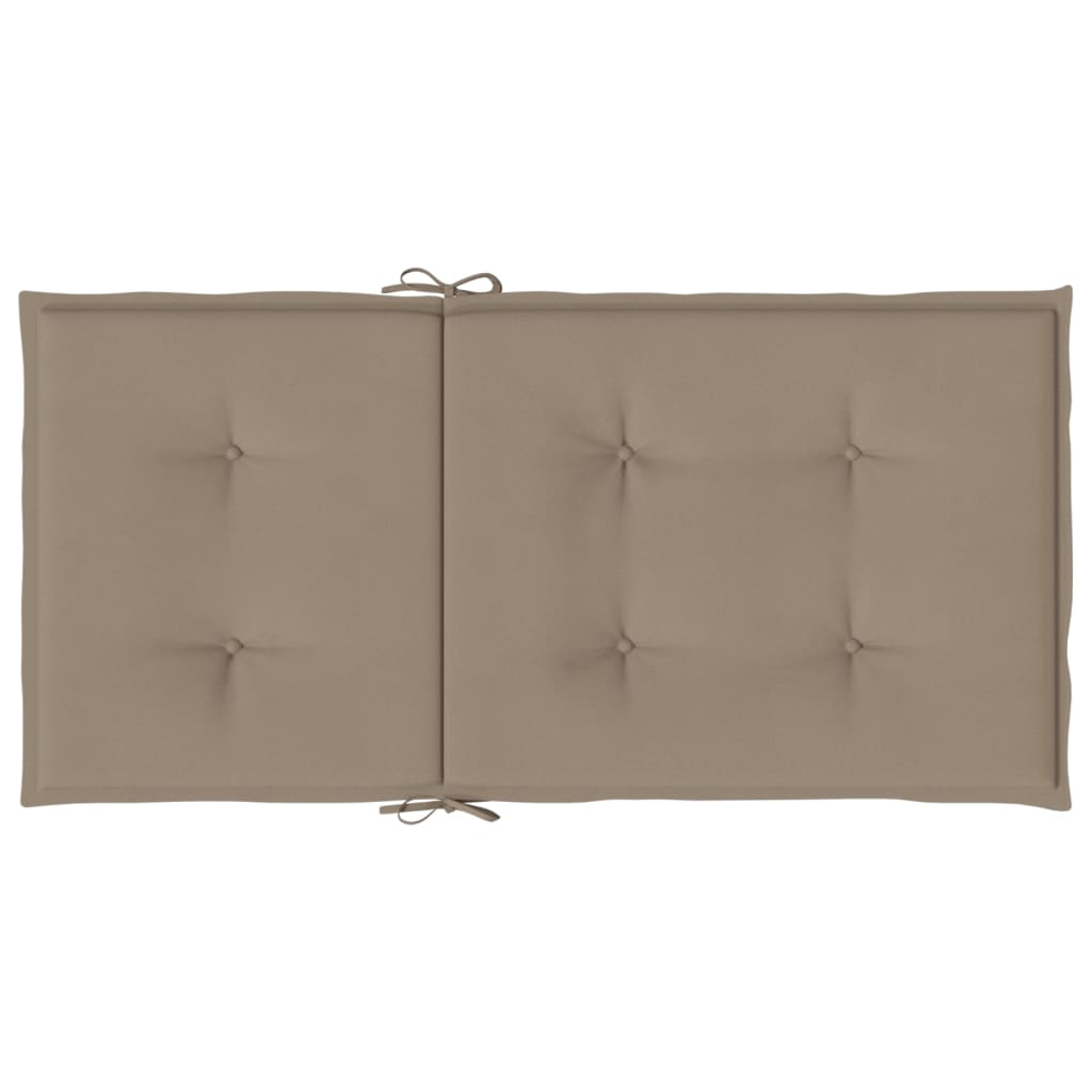 Garden Lowback Chair Cushions 6 pcs Taupe 39.4"x19.7"x1.2" Oxford Fabric