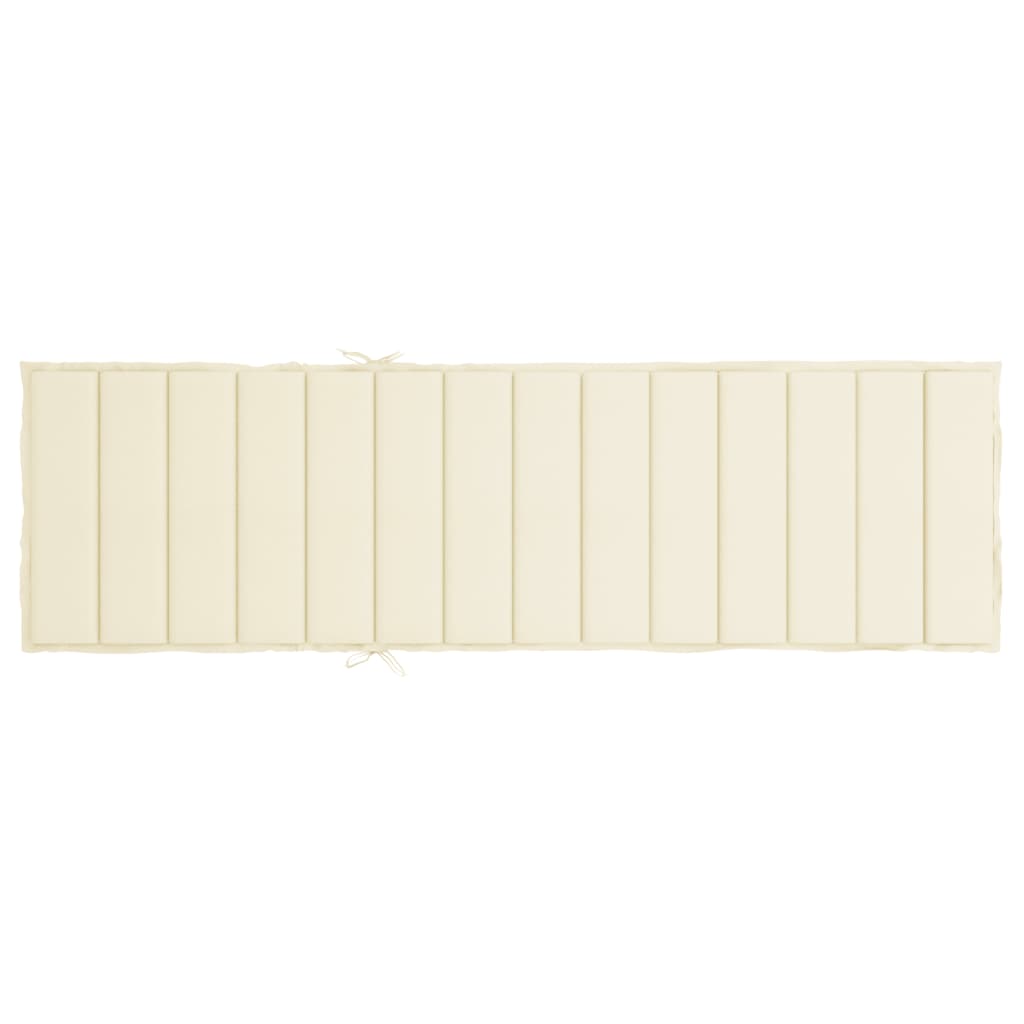 Sun Lounger Cushion Cream 78.7"x19.7"x1.2" Oxford Fabric