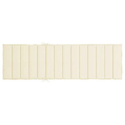 Sun Lounger Cushion Cream 78.7"x19.7"x1.2" Oxford Fabric