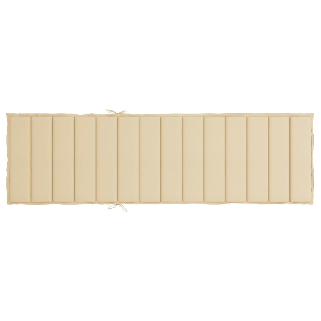 Sun Lounger Cushion Beige 78.7"x19.7"x1.2" Fabric