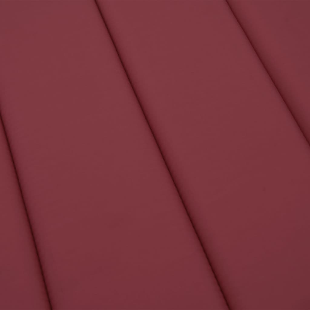 Sun Lounger Cushion Wine Red 78.7"x19.7"x1.2" Fabric