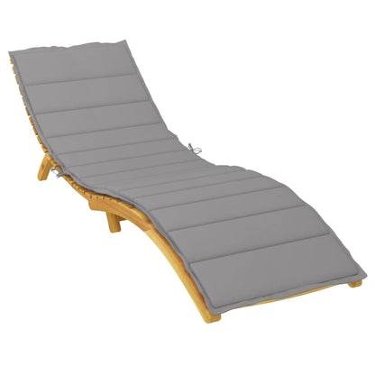 Sun Lounger Cushion Gray 78.7"x27.6"x1.2" Oxford Fabric