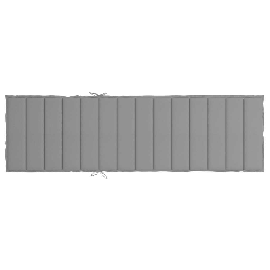 Sun Lounger Cushion Gray 78.7"x27.6"x1.2" Oxford Fabric