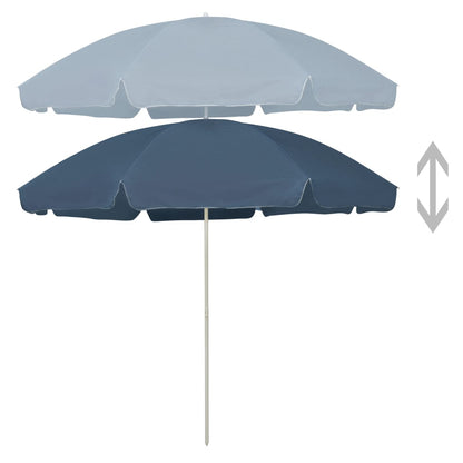 Beach Parasol | Blue | Polyester | Large | UV-resistant materials