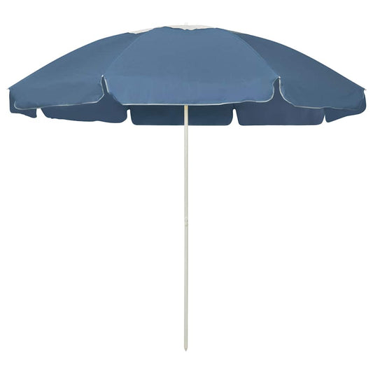 Beach Parasol | Blue | Polyester | 240 cm diameter | Tiltable