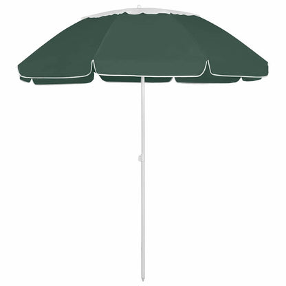 Beach Parasol | Green | Polyester | 300 cm | Tiltable | Beach Parasol