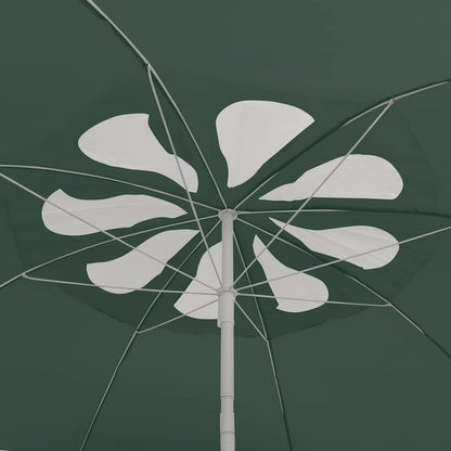 Beach Parasol | Green | Polyester | 300 cm | Tiltable | Beach Parasol