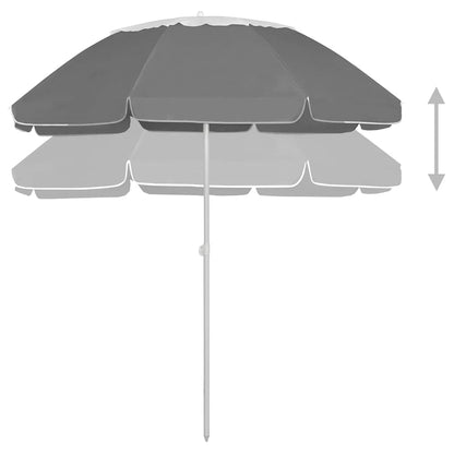 Beach Parasol | Anthracite | Polyester | Large | Adjustable