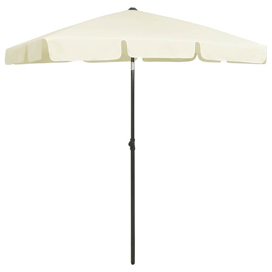 Beach Parasol Sand Yellow 70.9"x47.2