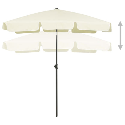 Beach Parasol Sand Yellow 180x120 cm