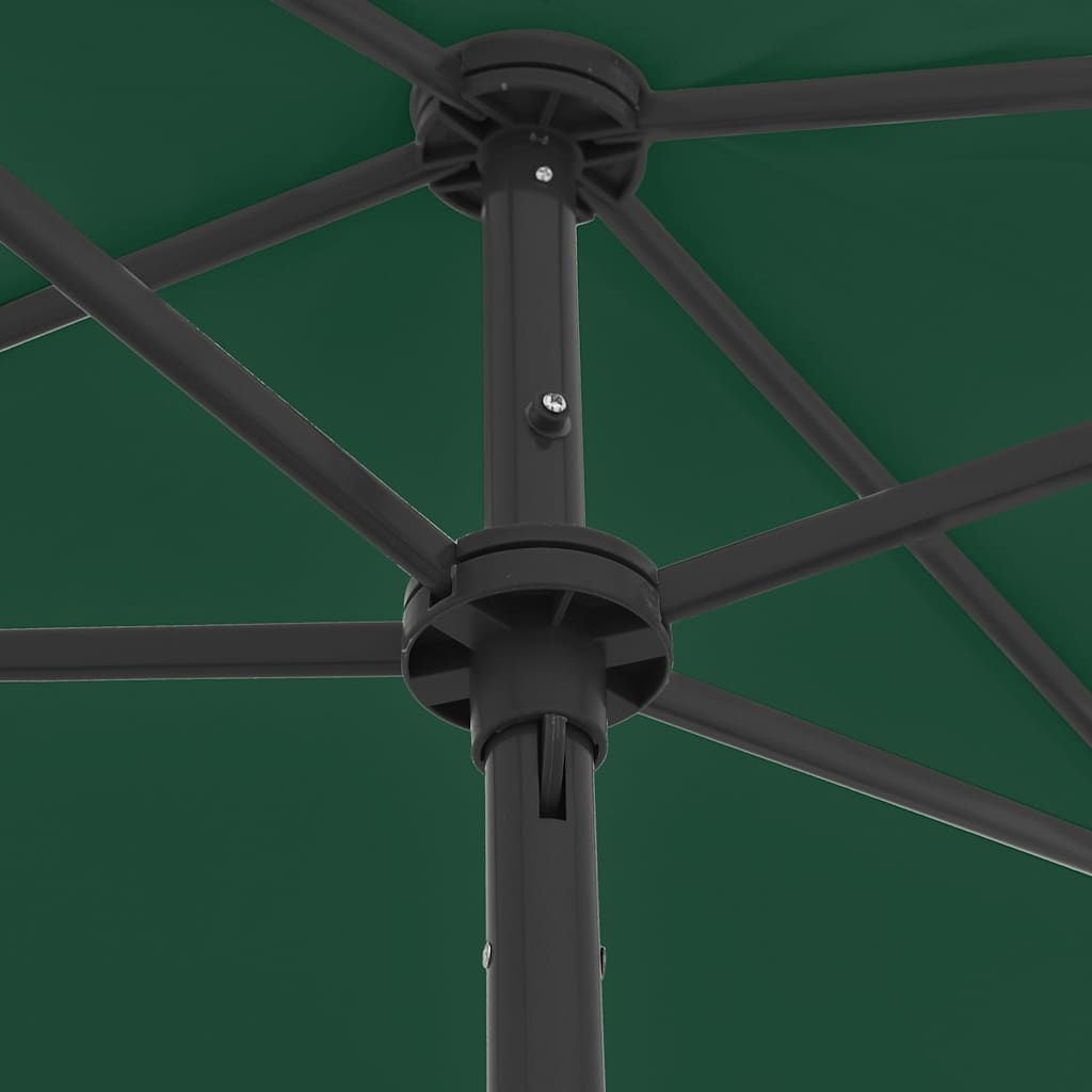 Beach Parasol | Green | Polyester | 180x120 cm | Tiltable | Beach Parasol