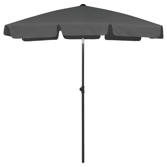 Beach Parasol Anthracite Polyester 70.9 in x 47.2 in