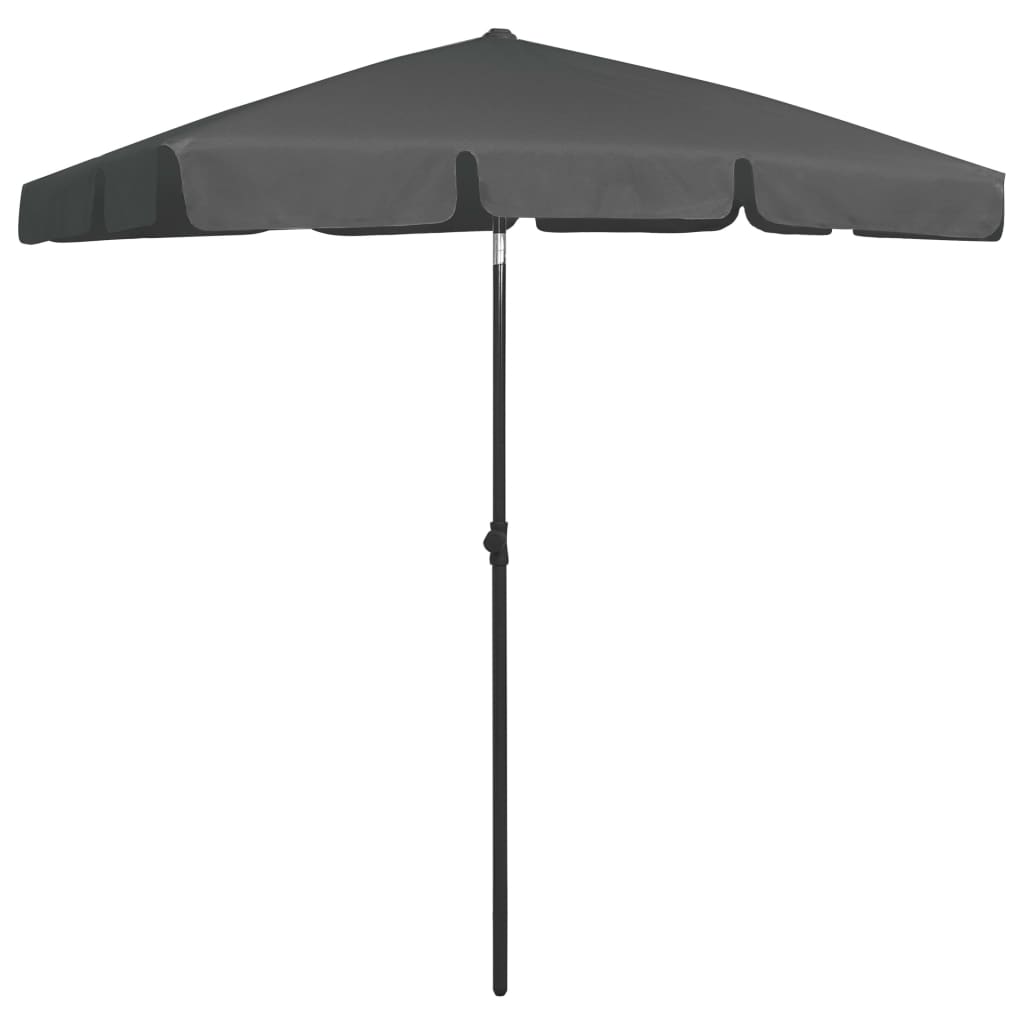 Beach Umbrella Anthracite 180x120 cm