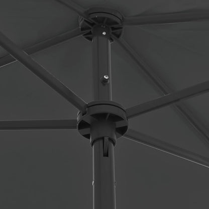 Beach Umbrella Anthracite 180x120 cm