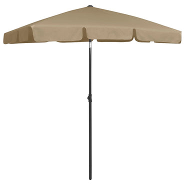 Beach Umbrella Taupe 180x120 cm