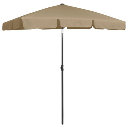 Beach Umbrella Taupe 180x120 cm