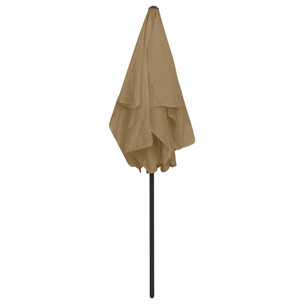 Beach Umbrella Taupe 180x120 cm