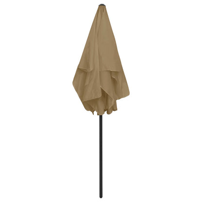 Beach Umbrella Taupe 180x120 cm